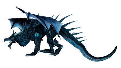 Obraz premium 3D Rendering Fairy Tale Dragon on White