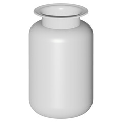 white plastic bottle isolated