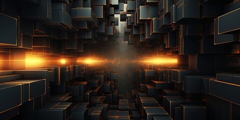 3D industrial background - Generative AI