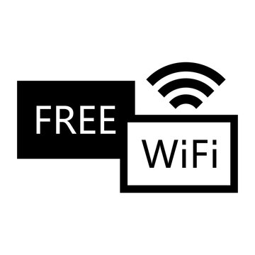 Wifi black icon. Internet connection symbol. Modern icon for apps and websites. Vector illustration isolated on white background.