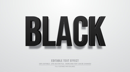 Fototapeta na wymiar Editable text effect black mock up