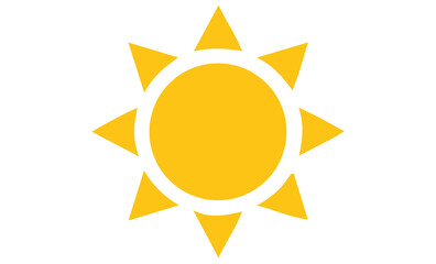 sun icon on transparent background