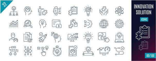 Best collection innovation line icons. Security, backup, data