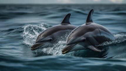 Dolphins in the open see. Generative AI