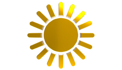 sun icon on transparent background 