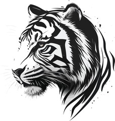 Obraz premium tiger head vector
