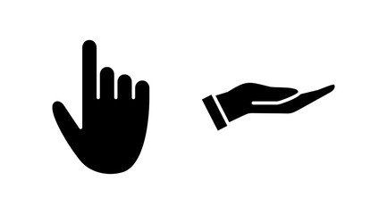 Hand icon vector. hand symbols. palm