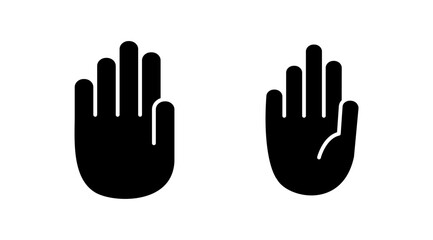 Obraz premium Hand icon vector. hand symbols. palm