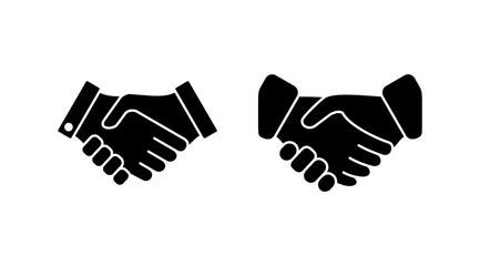 Hand shake icon vector. business handshake. contract agreement. partnership