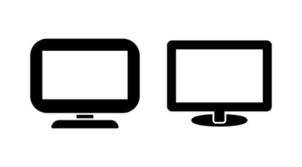 Computer icon vector. computer monitor icon.