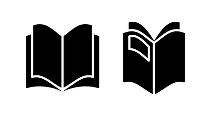 Book icon vector. Open book vector icon.