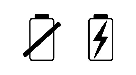 Battery icon vector. Battery charge indicator icon.