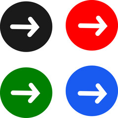 Arrows right direction in circle, icon vector illustration.