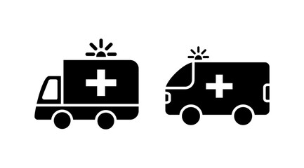 Ambulance icon vector. Ambulance car icon