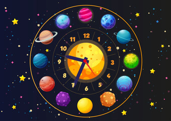 Kid Space Wall Clock