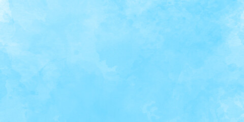 blue sky with clouds. Light sky blue shades watercolor background.Grunge blue background with space for text,watercolor abstract painting of blue grunge texture.	