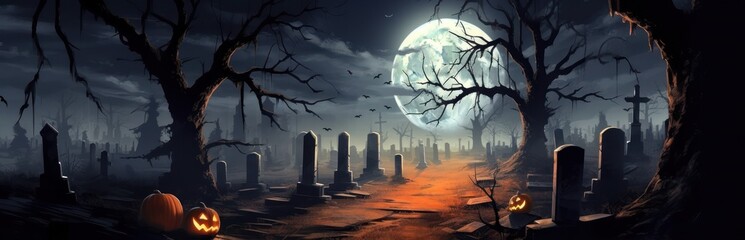 Halloween, the spookiest day of the year. Halloween background. Generative AI