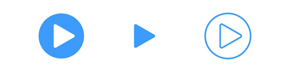 Play button vector icon.  Vector illustration for graphic design, Web, UI, and app.