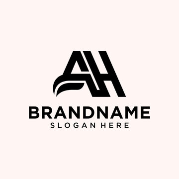 letter AH industrial logo design inspiration, HA logo design inspiration