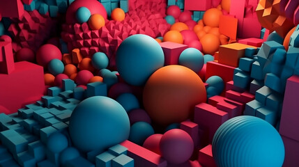 Abstract 3D Background, Generative Ai