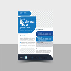 Creative Corporate & Business Flyer Brochure Template Design, abstract business flyer, vector template design. IT company flyer and editable vector template design.