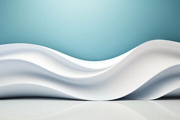 abstract white wave on blue background. business background