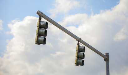 vibrant street traffic lights guide the way through urban chaos, symbolizing order, control, and...