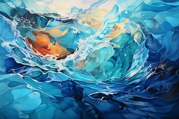 Colorful abstract water background