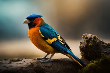 red headed bee eater  AI Generated 