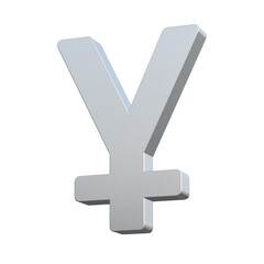 Obraz premium Silver Yuan Sign