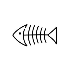 Hand drawn fish icon vector