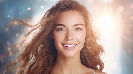 a woman with a smile on her face