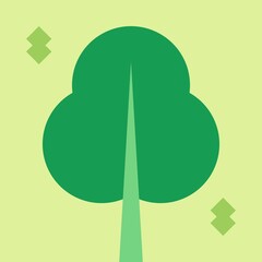 Simple Light Green Leaf Tree