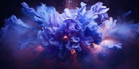 Naklejka na ściany i meble Explosion of Violet - Blue Light