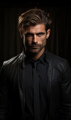 Fototapeta premium portrait of a man new hair style
