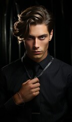 Fototapeta premium portrait of a man new hair style