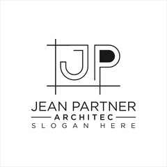 initial letter JFP logo design vector