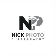 Letter NP Wildlife Photography logo design template