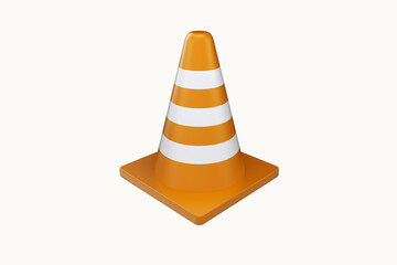 traffic cone isolated on white