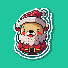 Christmas cute cartoon sticker