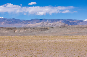 Puna - off road adventure on the way to the Campo de Piedra Pómez, a bizarre but beautiful landscape with a field of pumice, volcanic rocks and dunes of sand in the north of Argentina, South America 