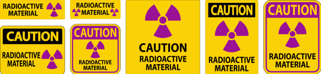 Caution Sign Radioactive Materials