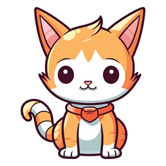 Obraz premium Purrfectly Magical: 2D Illustration of a Cute Dragon Li Cat