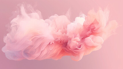 Pink cotton candy illustration on pink background 
