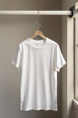 A blank white tshirt mockup template made with Generative AI