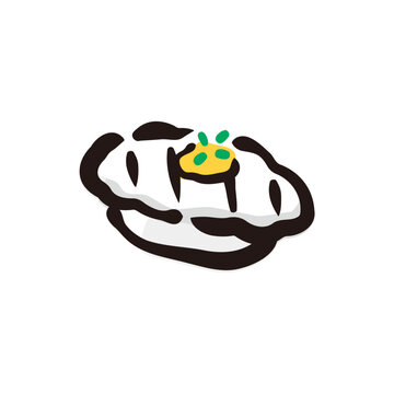 recommend clip art: Flatfish - Sushi Icon or Illustration. Color version of hand drawn lines.
