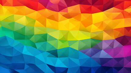 A texture or background with a pop art - inspired pattern that represents the colors of the rainbow flag, a symbol of the LGBT community. Generative AI	
