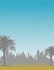 Vektor Template Poster - Strand, Urlaub, Reisen