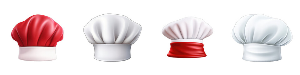 Chefs Hat clipart collection, vector, icons isolated on transparent background