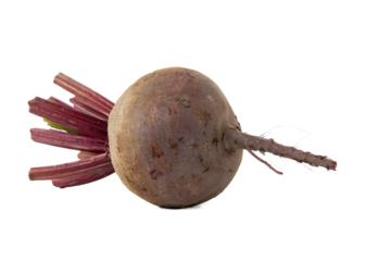 Red beetroot isolated on white